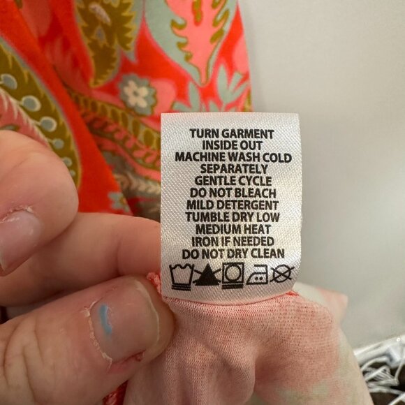 Spartina 449 Lea Midi Dress Size Medium River Club Damask Red Vacation Resort - Picture 8 of 9